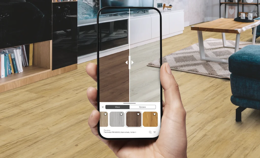 View the floor in a real-life setting